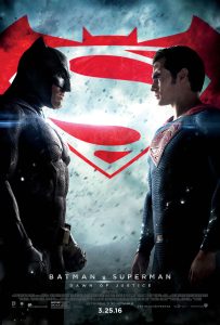 Poster for the movie Batman V Superman, Dawn of Justice