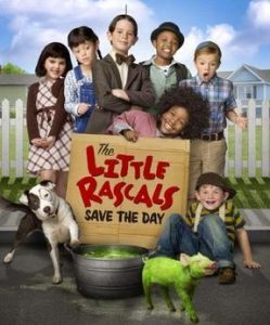 Poster for the movie The Little Rascals Save The Day featuring animal actors Petey the dog and a pig